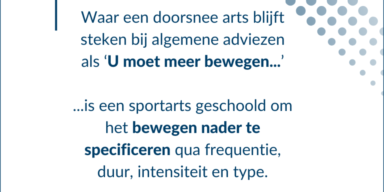 Sportarts is er voor jou!